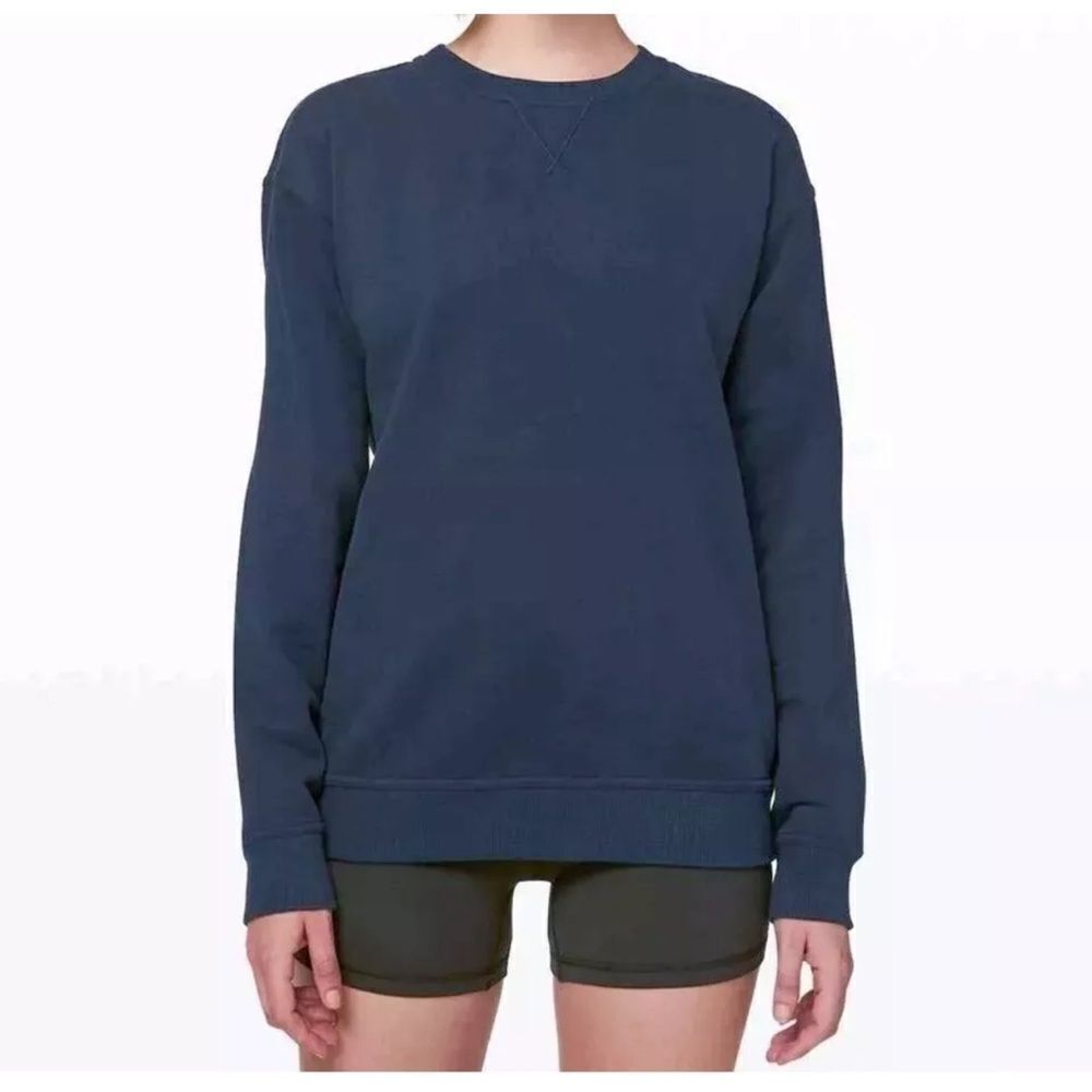 NWT New LULULEMON All Yours Crew Sweatshirt NISE Night Sea Navy Blue 8